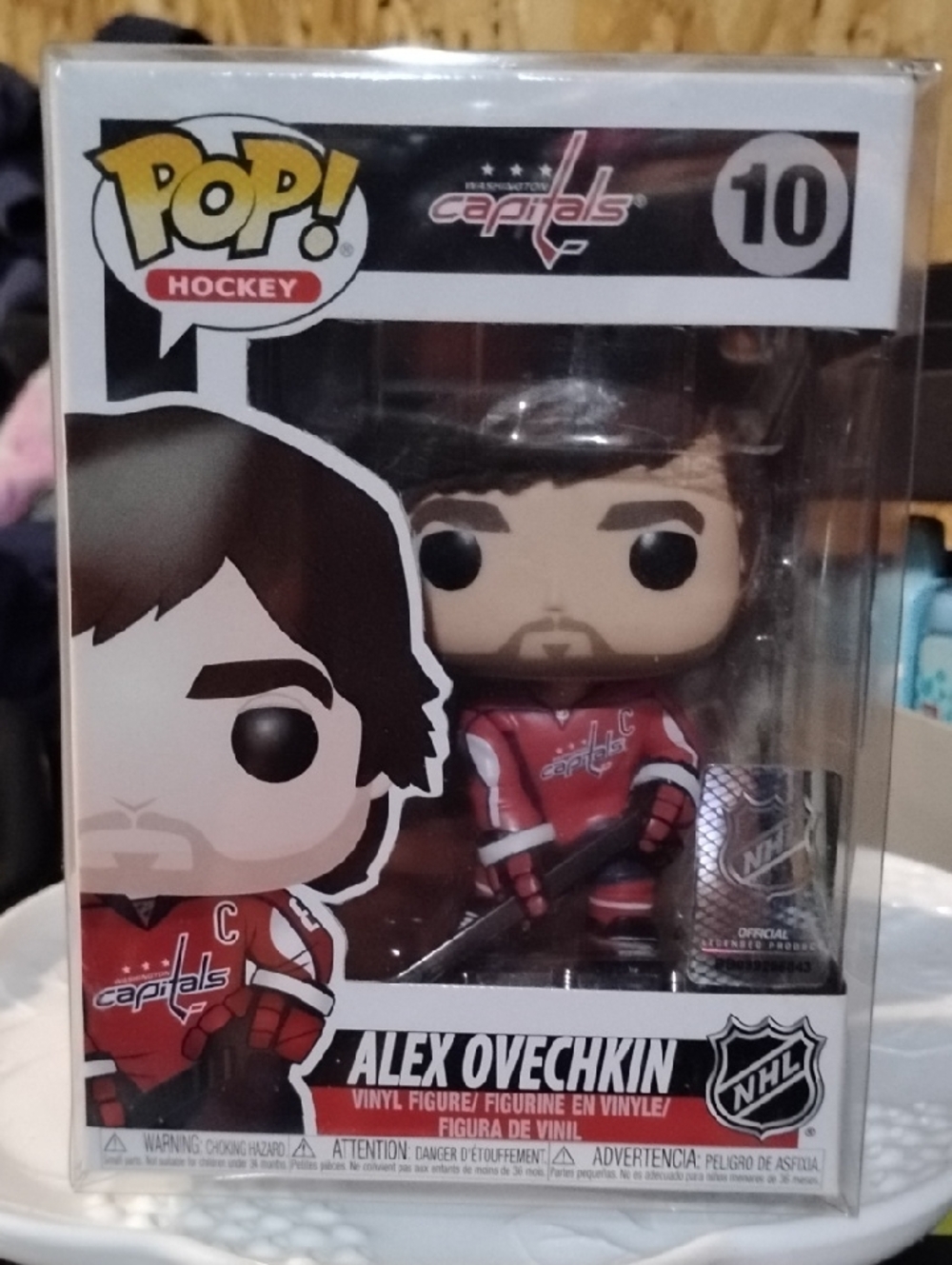 Funko Alex Ovechkin Vinyl Figure in Red and White Capitals Jersey Near Mnt.